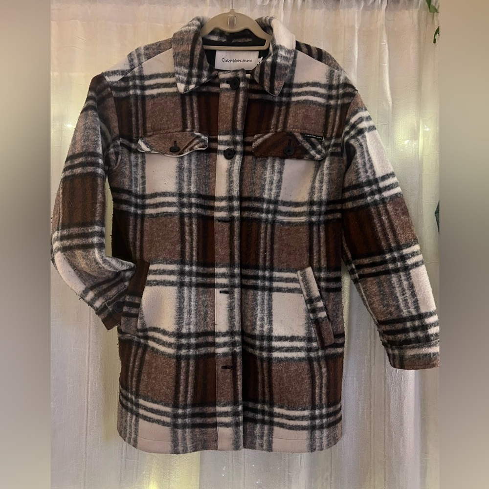 CalvinKlein Plaid Jacket-  Size Small